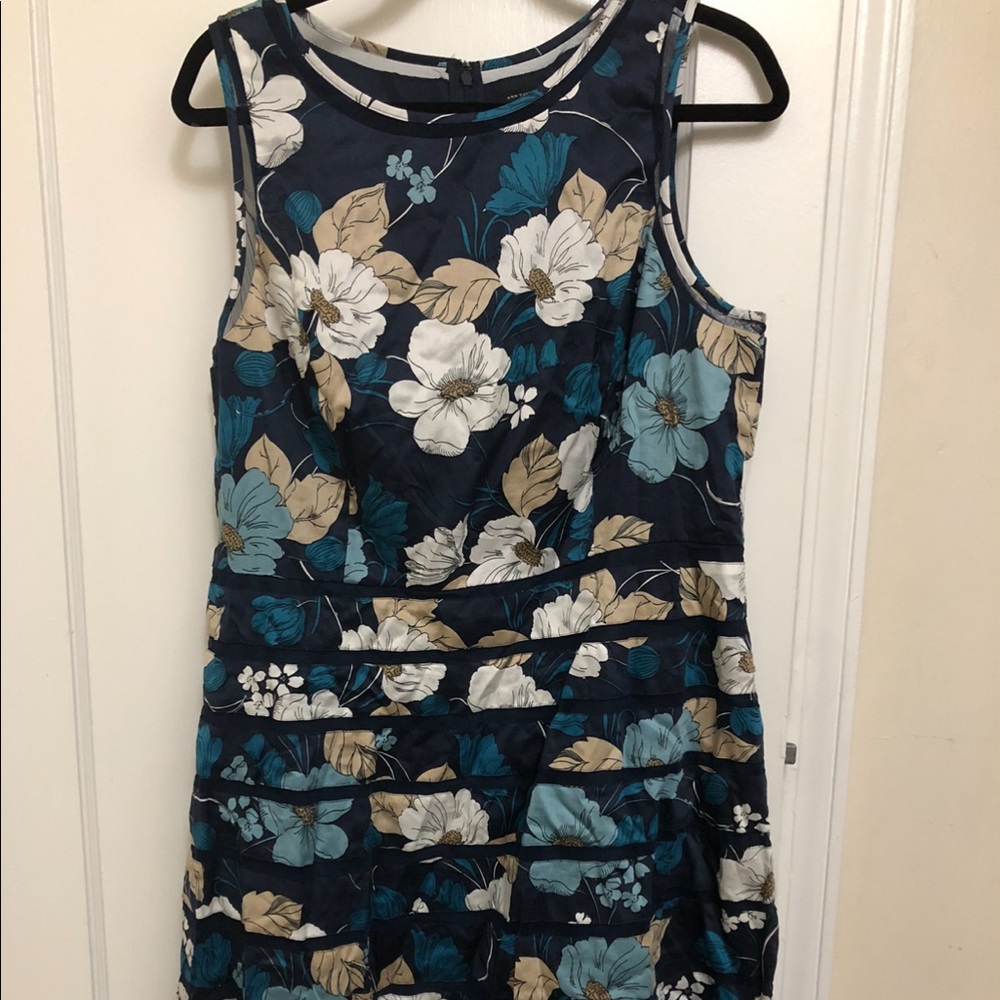 Ann Taylor Blue Floral Dress
